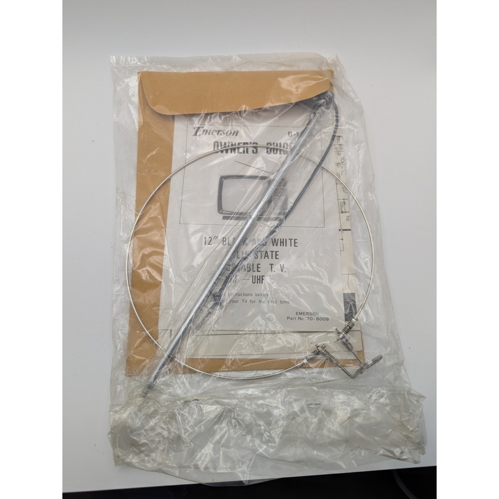 Antenna‎ Kit Manual B-120A Part 70-6009 12" Black White Solid State Portable TV
